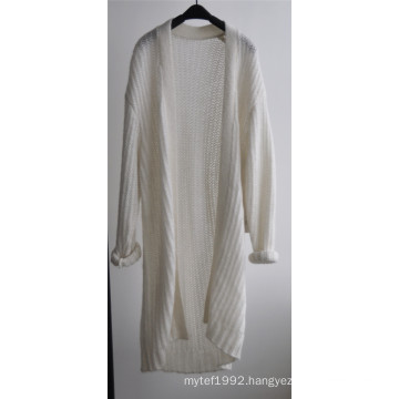 Ladies Longline Opean Patterned Cardigan